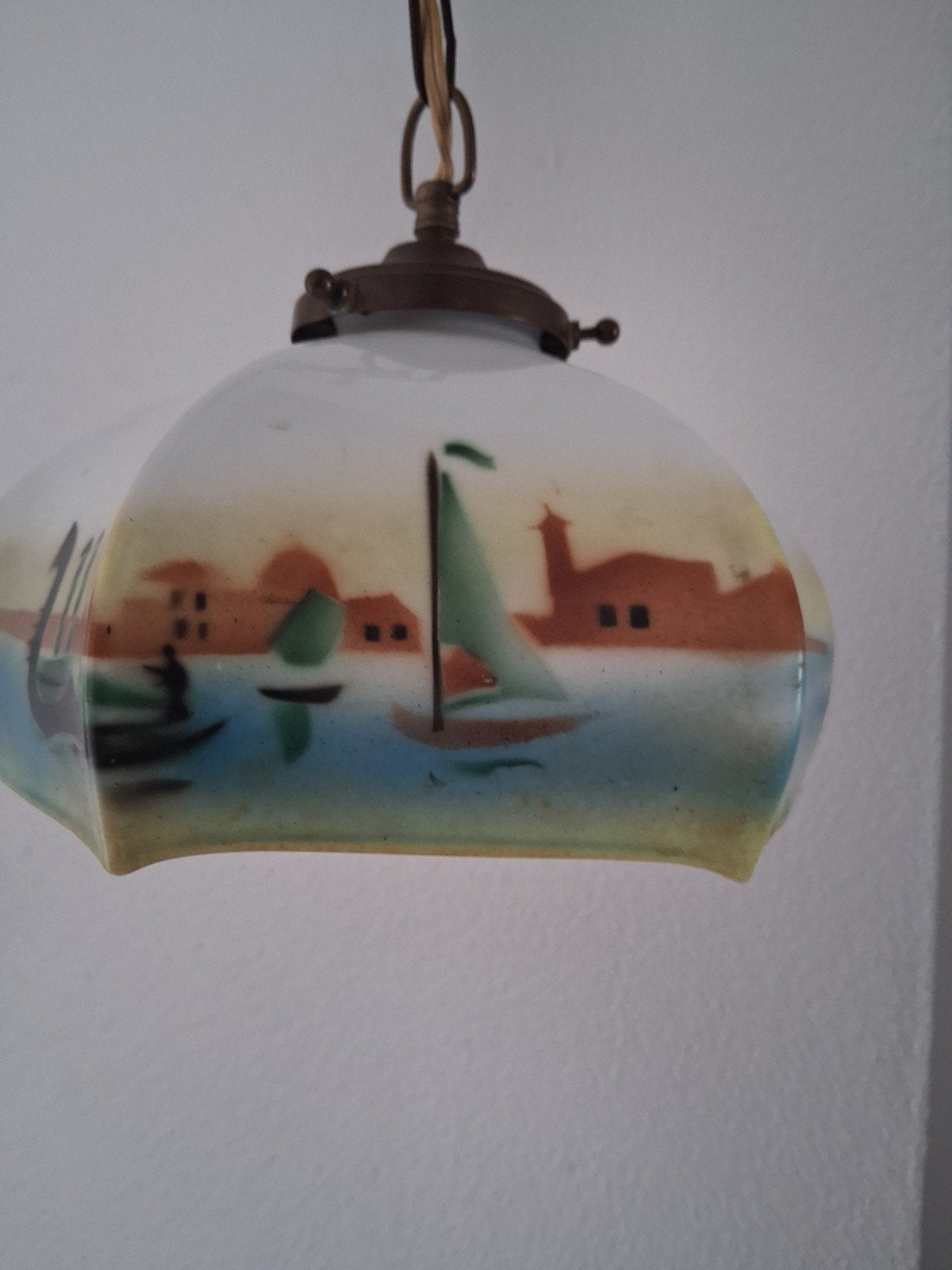vintage hanglamp Venetiaanse afbeelding, Antiek en Kunst, Ophalen of Verzenden