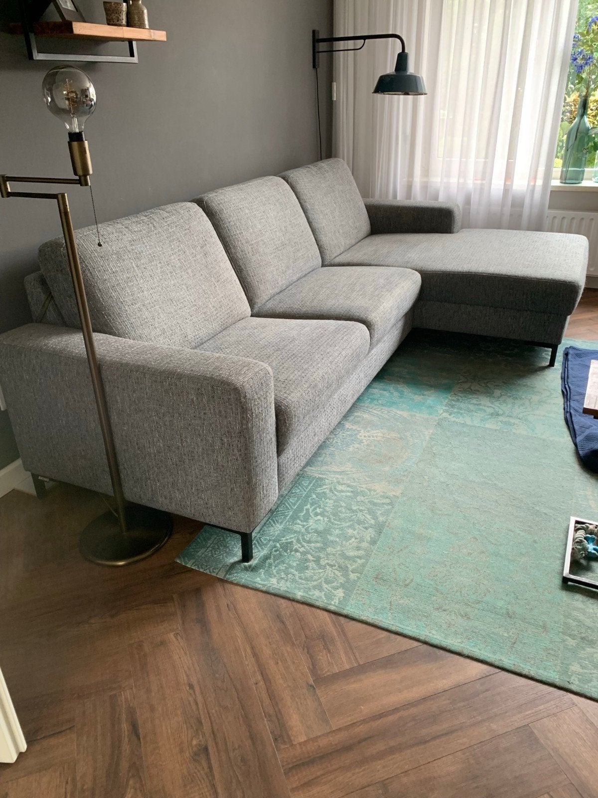 Goede staat Baenks bank met chaise longue, Huis en Inrichting, Ophalen, 250 tot 300 cm, Gebruikt, Driepersoons