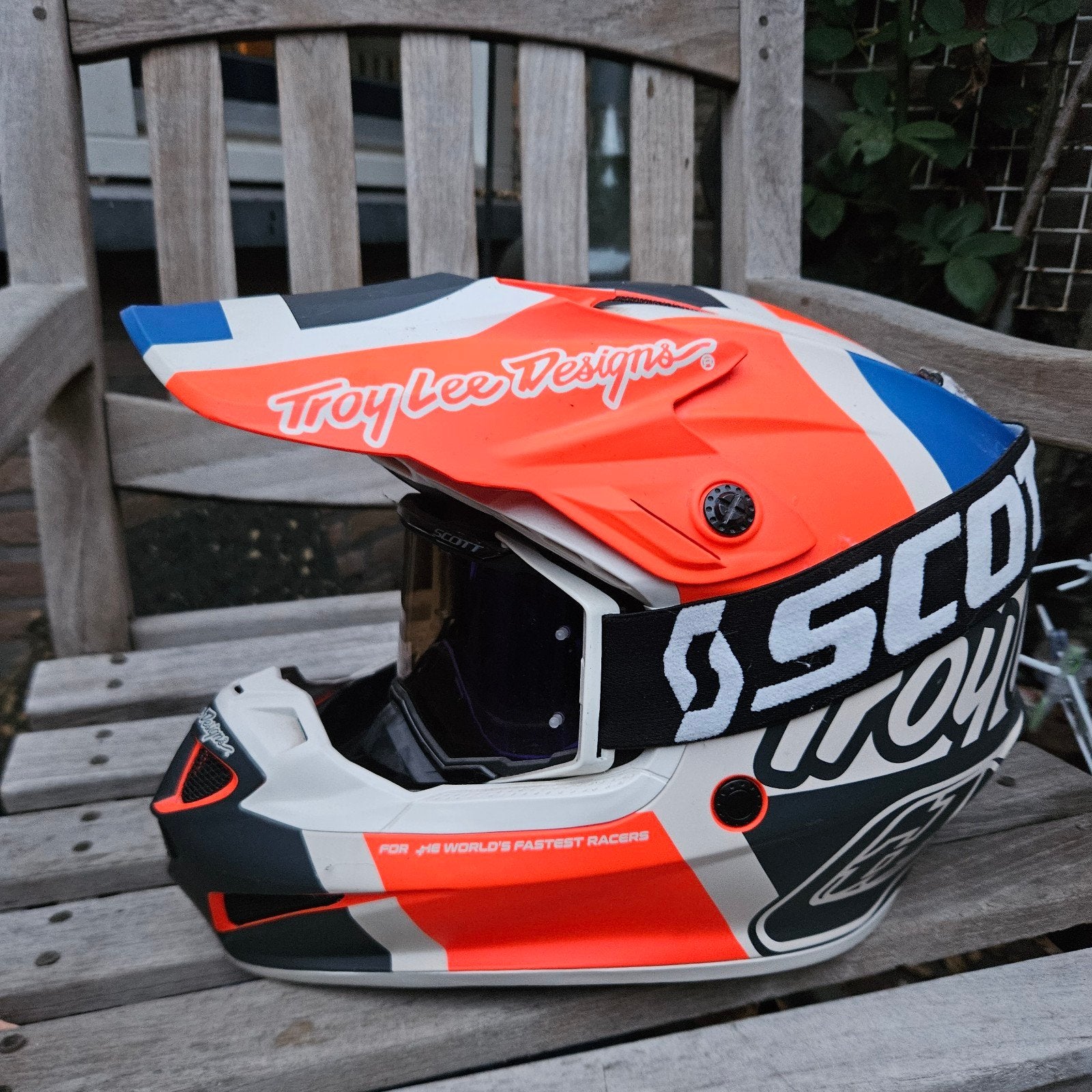 Troy Lee Design Motorcross Helm 2021 Maat M met Scott Bril, Motoren, Overige merken, M, Ophalen of Verzenden, Tweedehands
