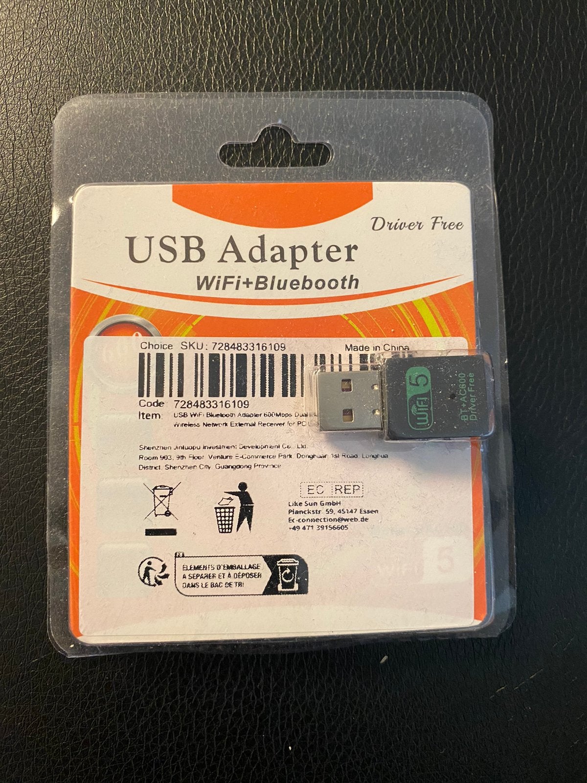 Bluetooth USB adapter, transmitter, driver free, nieuw, Computers en Software, Ophalen of Verzenden, Nieuw, 2 TB of meer