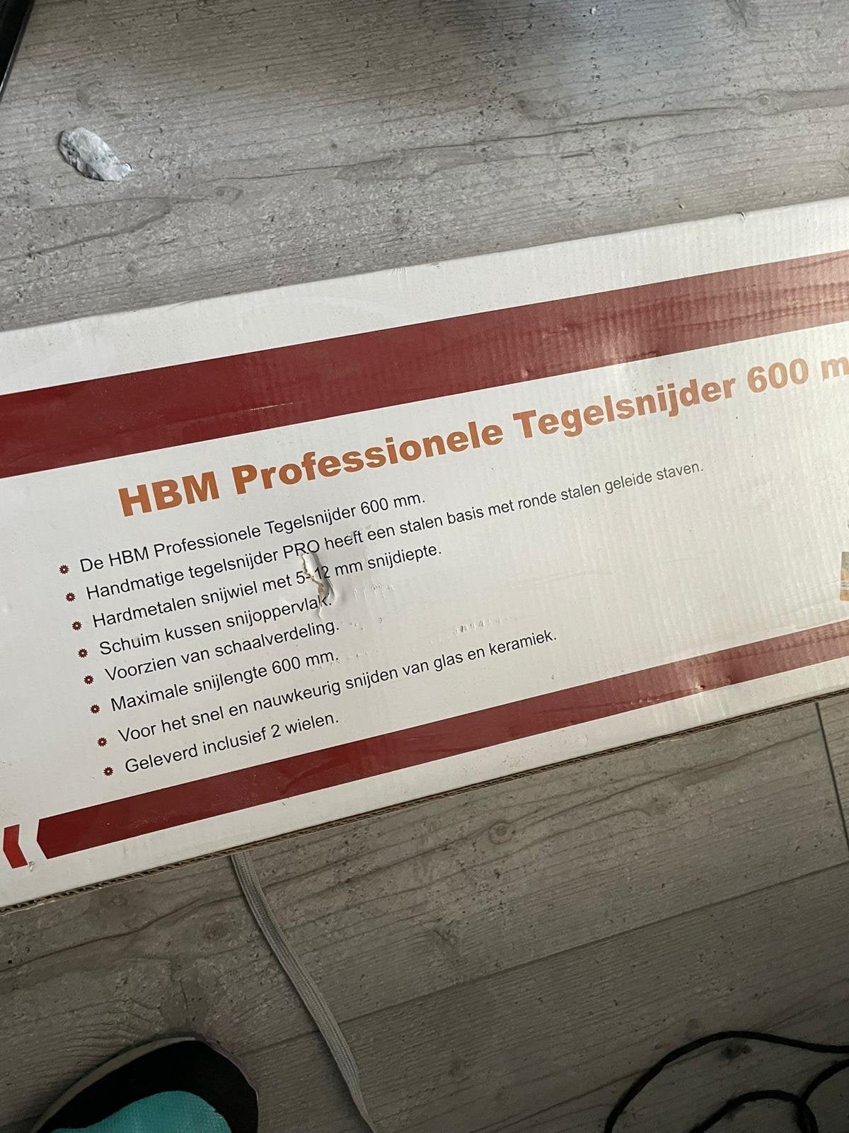 HBM Professionele Tegelsnijder 600 mm met 2 snijwielen, Overige typen, Nieuw, Ophalen of Verzenden, 10 m² of meer
