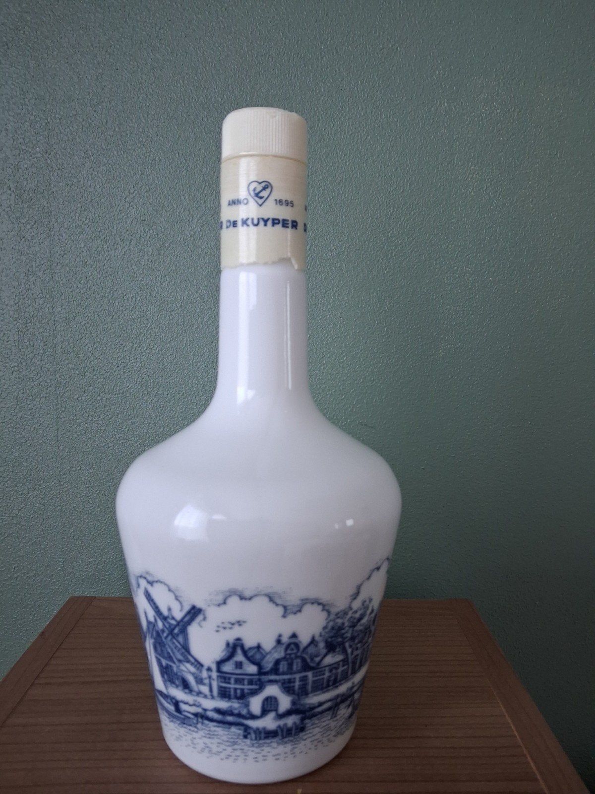 Vintage De Kuyper Delfts Blauw Fles - Leeg, Ophalen of Verzenden