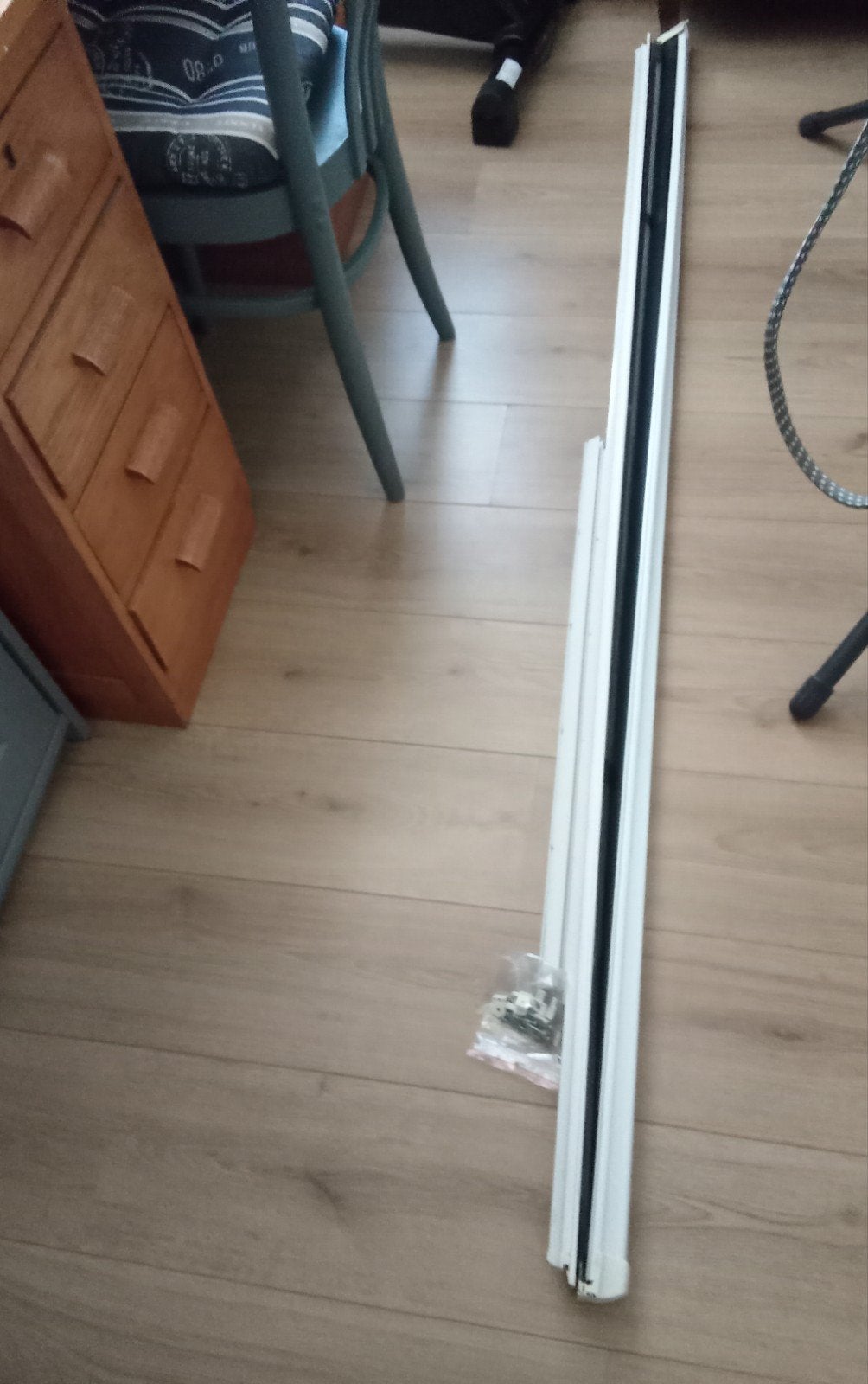 Witte schuifdeurprofielen met toebehoren, Ophalen, Gebruikt, 80 tot 100 cm, Binnendeur