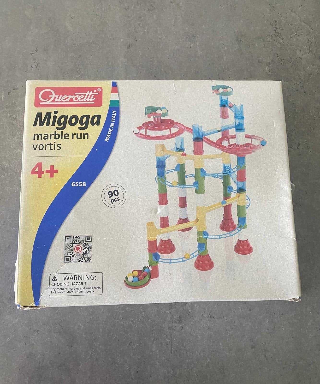 Quercetti Migoga Marble Run Vortis knikkerbaan 90 stuks, Ophalen of Verzenden, Zo goed als nieuw, Jongen of Meisje