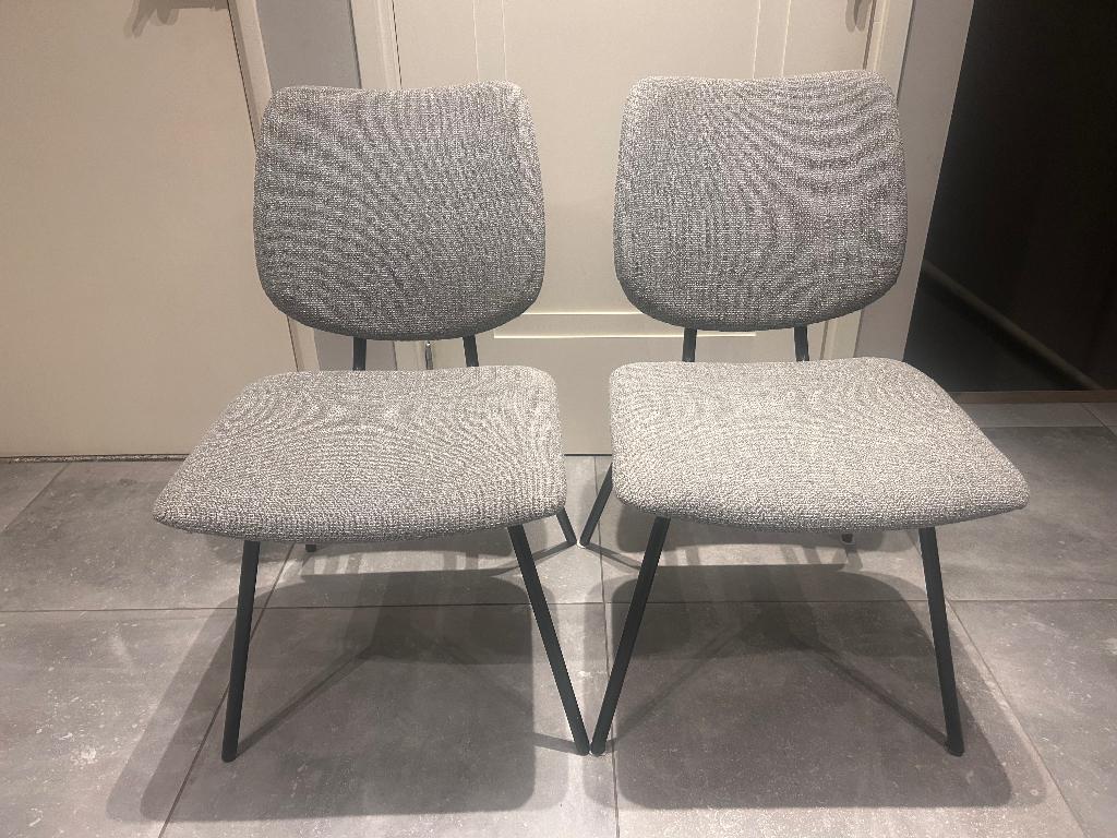 Bodilson eetkamerstoelen grijs, Huis en Inrichting, Ophalen, Twee, Zo goed als nieuw, Stof