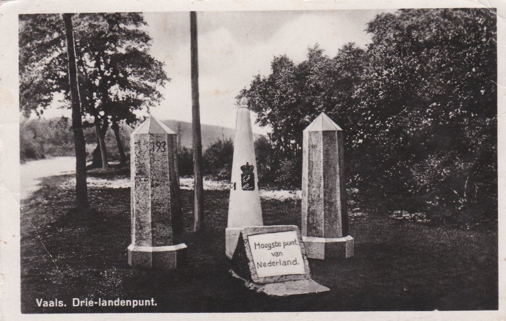 18744 Vaals Drie-Landenpunt Gelopen 1949 Limburg, Ophalen of Verzenden, 1940 tot 1960, Gelopen, Limburg