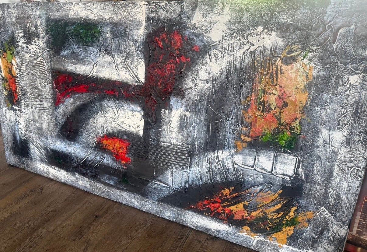 Schilderij abstract groot!, Ophalen