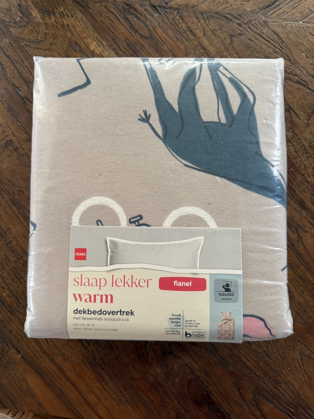 Dekbedovertrek Flanel HEMA eenpersoons nieuw, Ophalen of Verzenden, Nieuw, Jongetje of Meisje, Dekbedovertrek