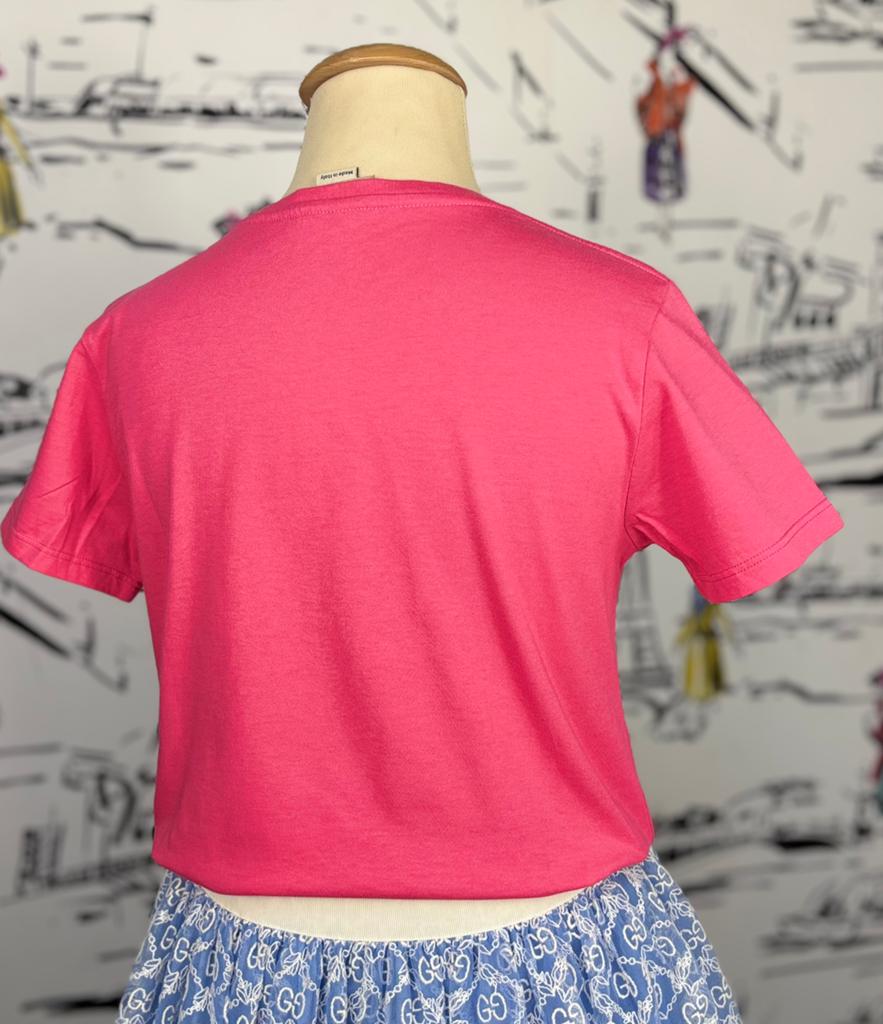 Gucci meisjes roze t-shirt met logo maat 10 NIEUW, Customercare@gucci.com, Shirt of Longsleeve, Gucci, Verzenden