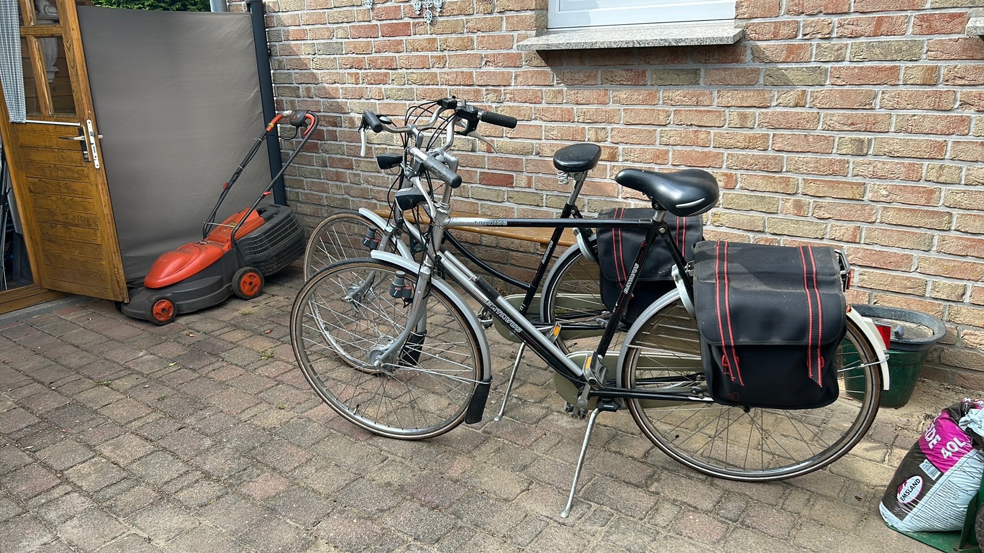 Dames en heren fiets 5 versnellingen, Ophalen, Minder dan 10 versnellingen, Gebruikt, 55 cm of meer