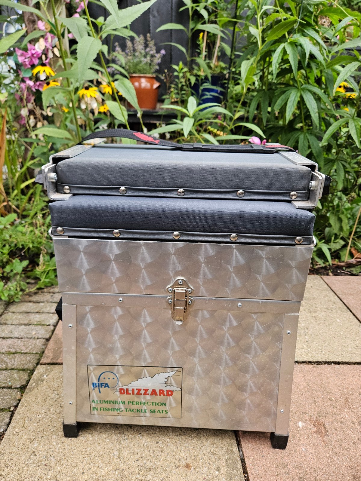 Bifa Blizzard Aluminium Vissersstoel met Opbergruimte, Ophalen of Verzenden, Gebruikt, Overige typen