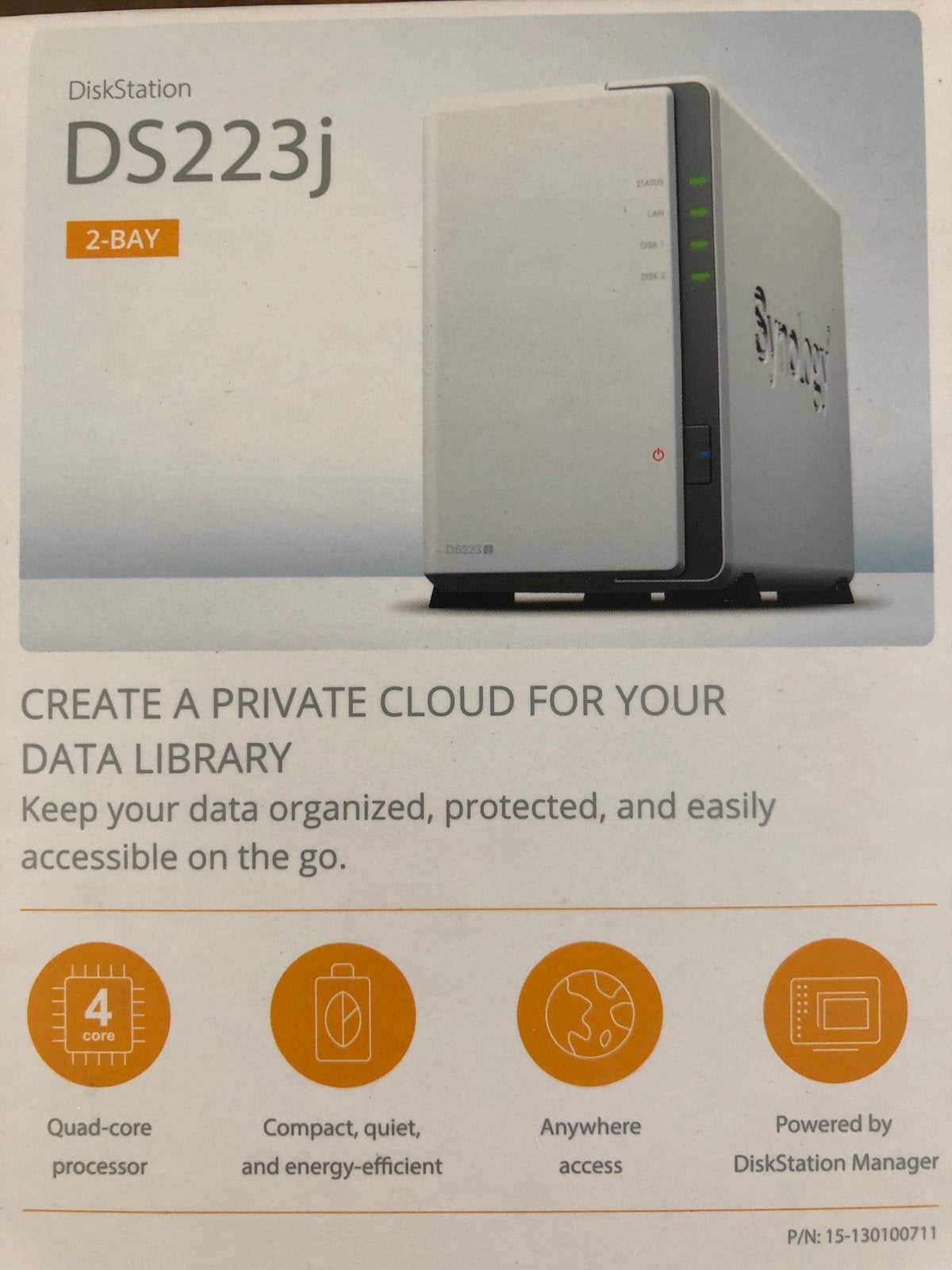 Synology DiskStation DS213j NAS - Perfect voor thuiscloud, Computers en Software, Ophalen of Verzenden, Gebruikt