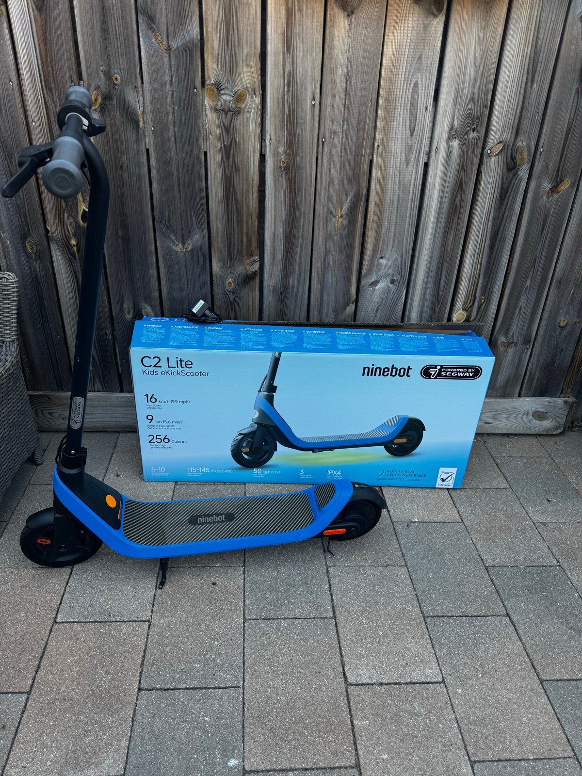 Ninebot C2 Lite Kids eKickScooter Zgan, Ophalen, Zo goed als nieuw, Elektrische step (E-scooter)