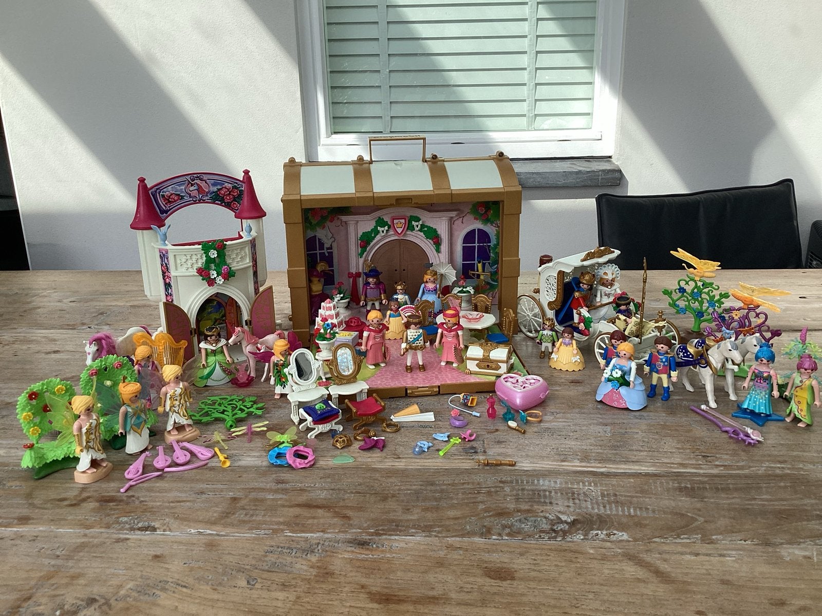 Grote Playmobil set: Prinsessenkasteel, koets en meer!, Kinderen en Baby's, Ophalen, Gebruikt, Complete set, Kasteel/Fort