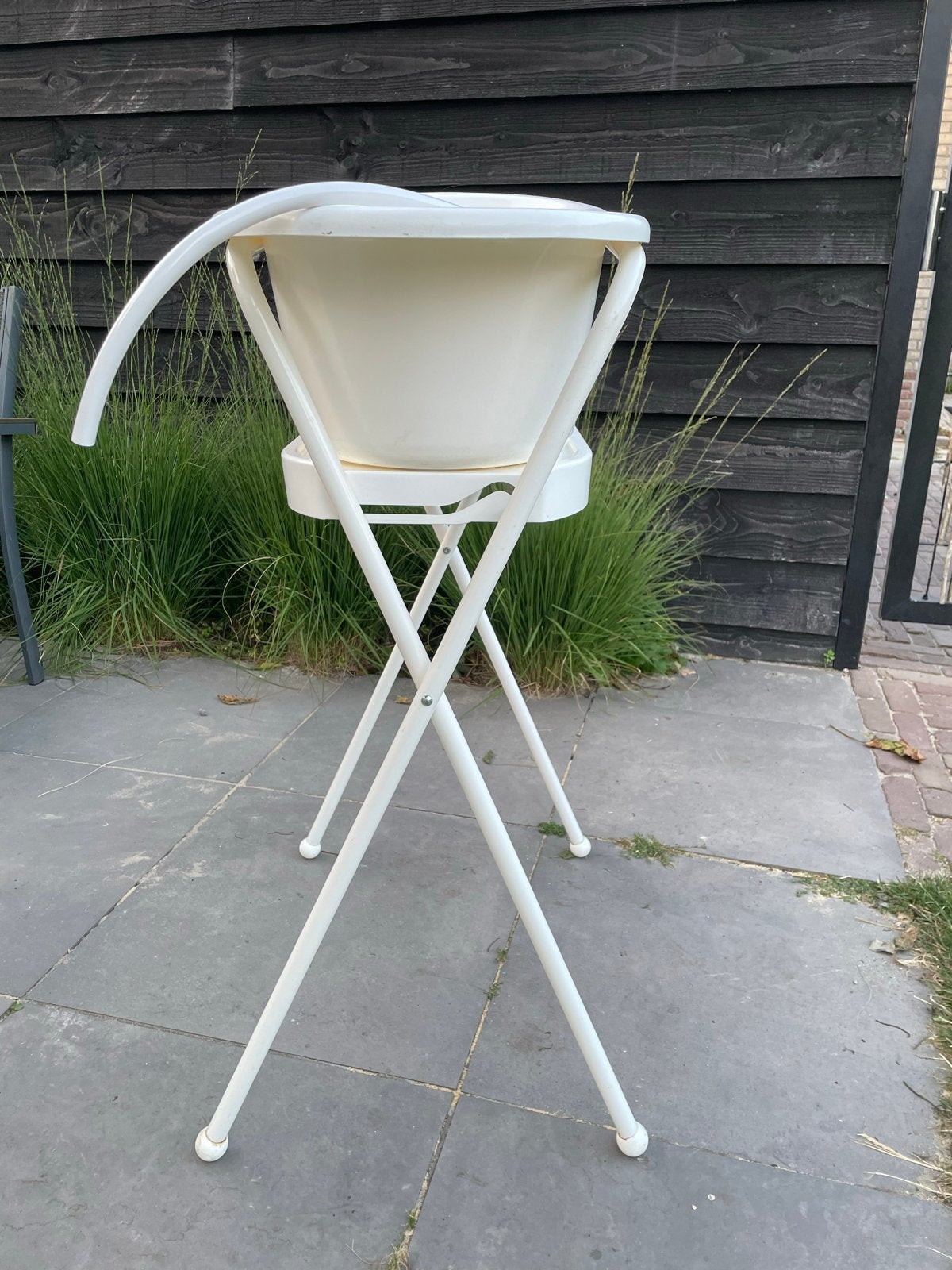 Babybadje met standaard en afvoerslang, Gebruikt, Badje, Standaard, Ophalen