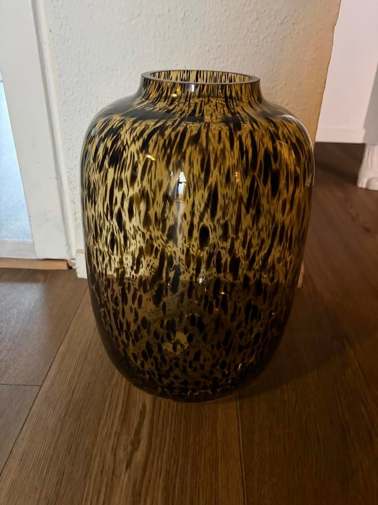 Cheetah print vaas - stijlvol en uniek, Ophalen of Verzenden