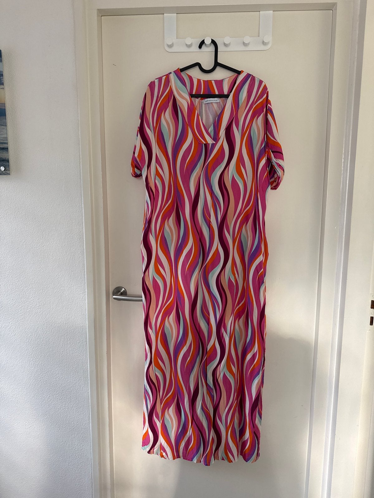 Azzurro Maxi Jurk met Levendige Print - Maat L, Kleding | Dames, Meerkleurig, Maat 42/44 (L), Ophalen of Verzenden, Zo goed als nieuw