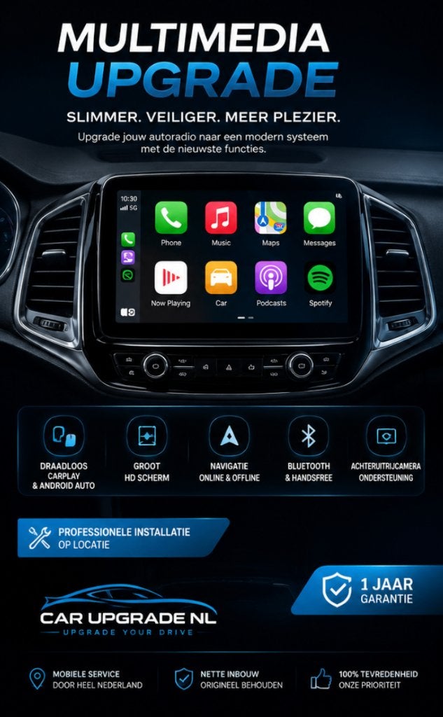 CarPlay 9 inch installatie in Eindhoven, Auto diversen, Autonavigatie, Ophalen of Verzenden, Nieuw