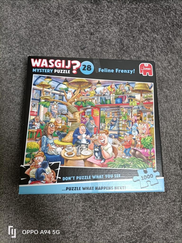 Wasgij? Mystery Puzzel 28: Feline Frenzy! 1000 stukjes, Ophalen, 500 t/m 1500 stukjes, Zo goed als nieuw, Legpuzzel