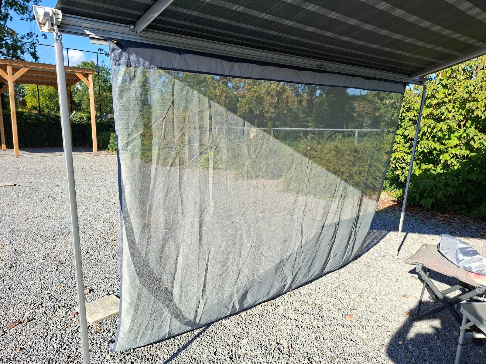 Voorwand voor luifel - Schaduwdoek/Privacy scherm, Ophalen of Verzenden, Gebruikt