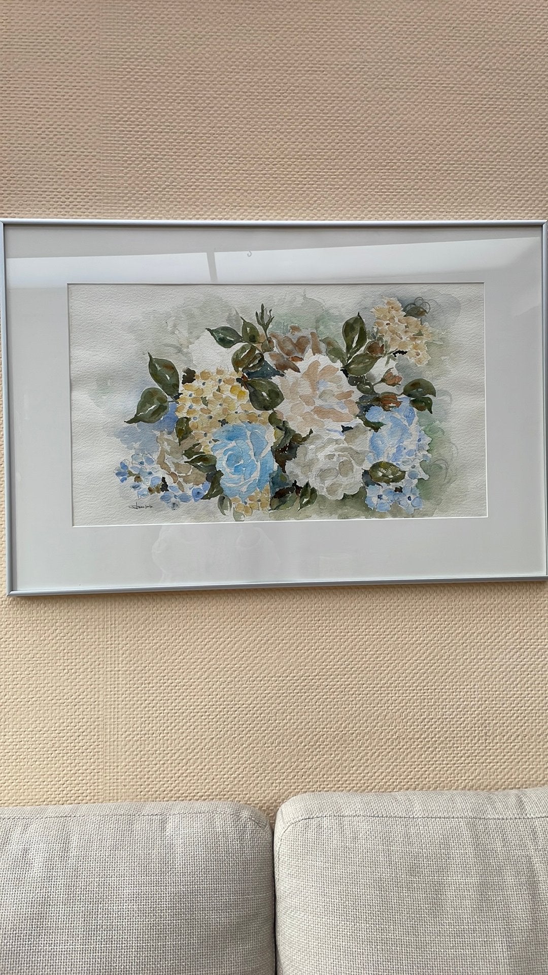 Aquarel in mooie lijst, Ophalen