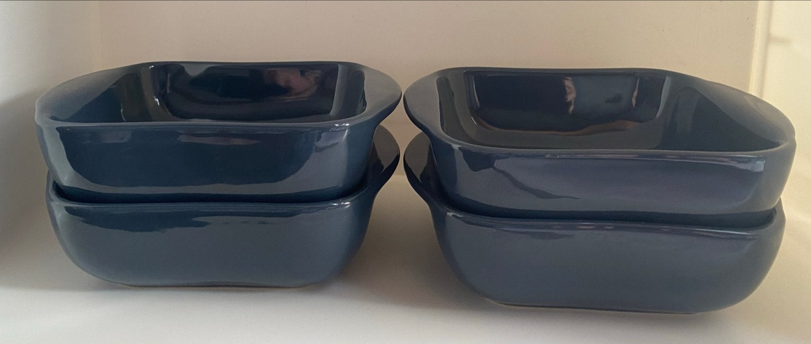 4 Donkerblauwe schaaltjes van Vivo, Villeroy & Boch, Vivo, Keramiek, Ophalen of Verzenden, Modern