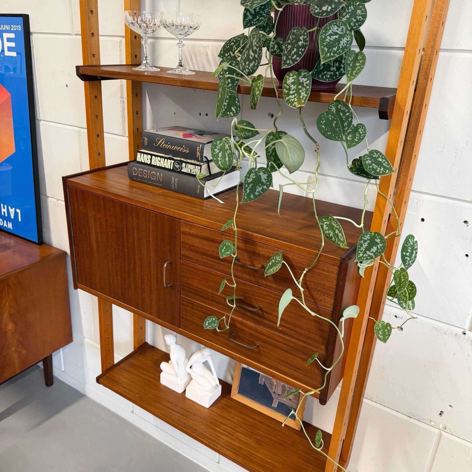 - Vintage wandmeubel •Simpla Lux• -, Huis en Inrichting, Gebruikt, ., Ophalen of Verzenden, 150 tot 200 cm