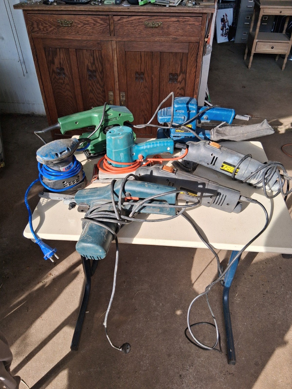 schuurmachine, Ophalen, Gebruikt, 1200 watt of meer, Bandschuurmachine