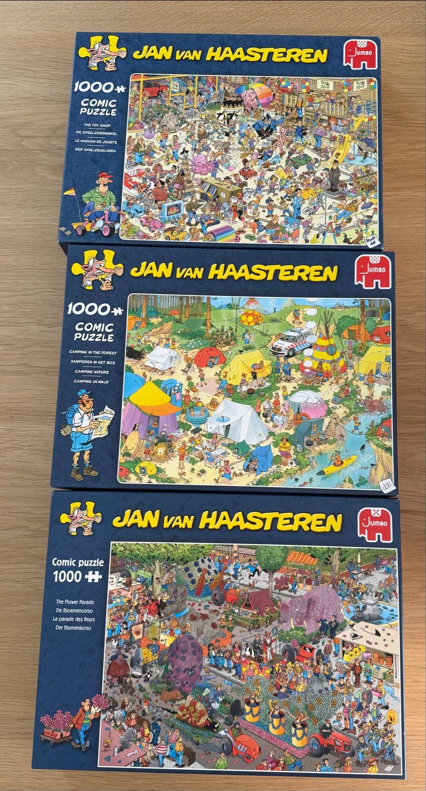 Ruilen- Jan van Haasteren Puzzels - 3x 1000 stukjes, Hobby en Vrije tijd, Denksport en Puzzels, Ophalen, 500 t/m 1500 stukjes