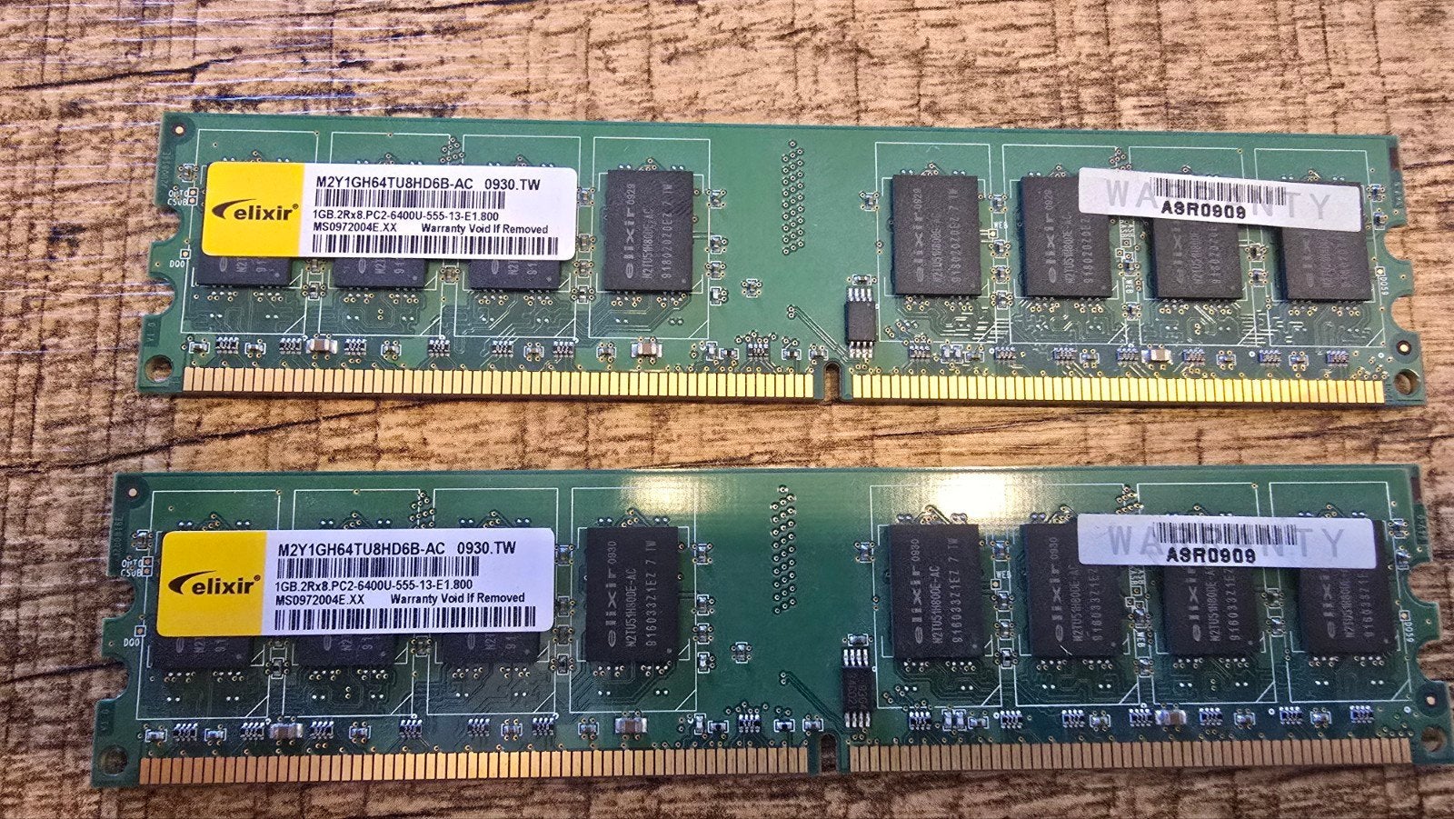 Elixir 2GB (2x 1GB) DDR2 800MHz Desktop Geheugen (DIMM), Gebruikt, Ophalen of Verzenden, DDR2, Desktop