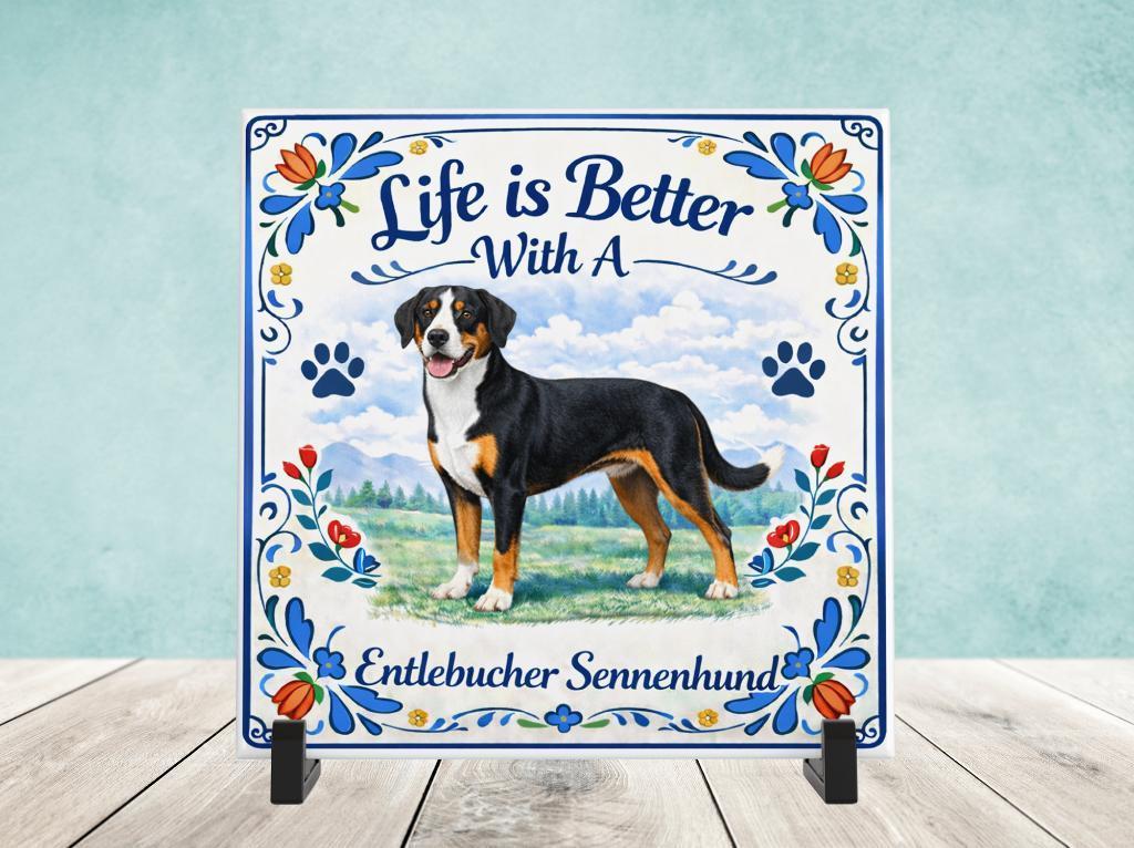 Life is Better With a Entlebucher Sennenhund - Tegel, Verzenden, Nieuw