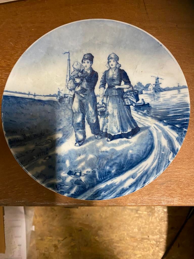 Bord delfs blauw, Ophalen of Verzenden