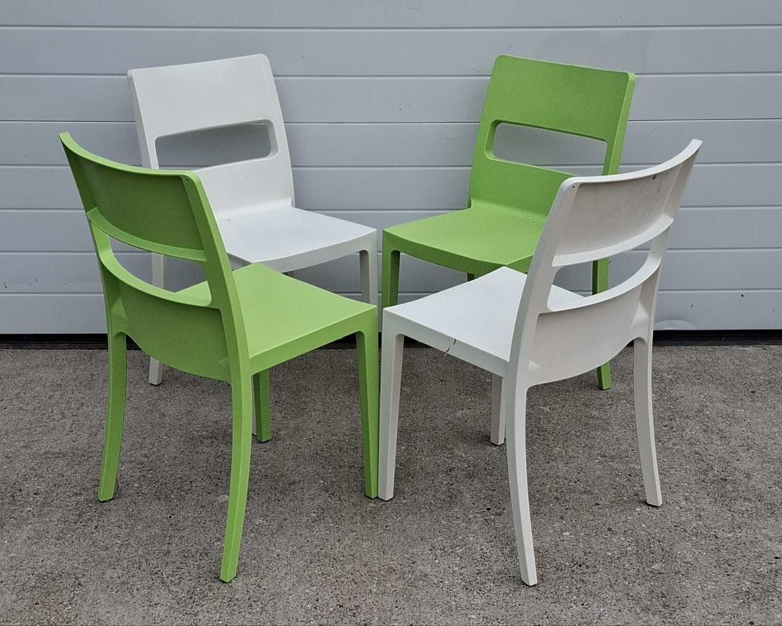 53 x Scab Sai terrasstoelen kantine stoelen horeca terras, Ophalen of Verzenden, Zo goed als nieuw, Wit, Vijf, Zes of meer stoelen