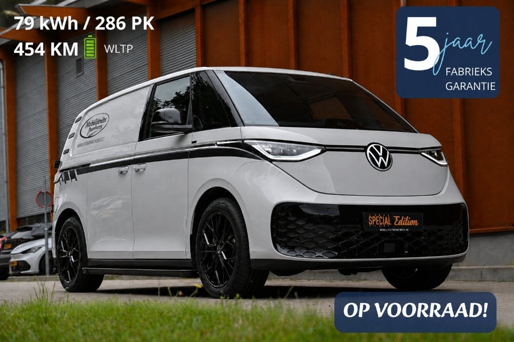 Volkswagen ID. Buzz Cargo Long range-Nieuw-NARDO GREY €499pm, Automaat, Achterwielaandrijving, Zwart, Volkswagen