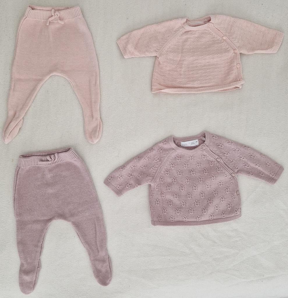 Zara setjes 4 delig roze paars tint bloemen maat 56 baby, Kinderen en Baby's, Babykleding | Maat 56, Verzenden, Zara, Meisje, Setje