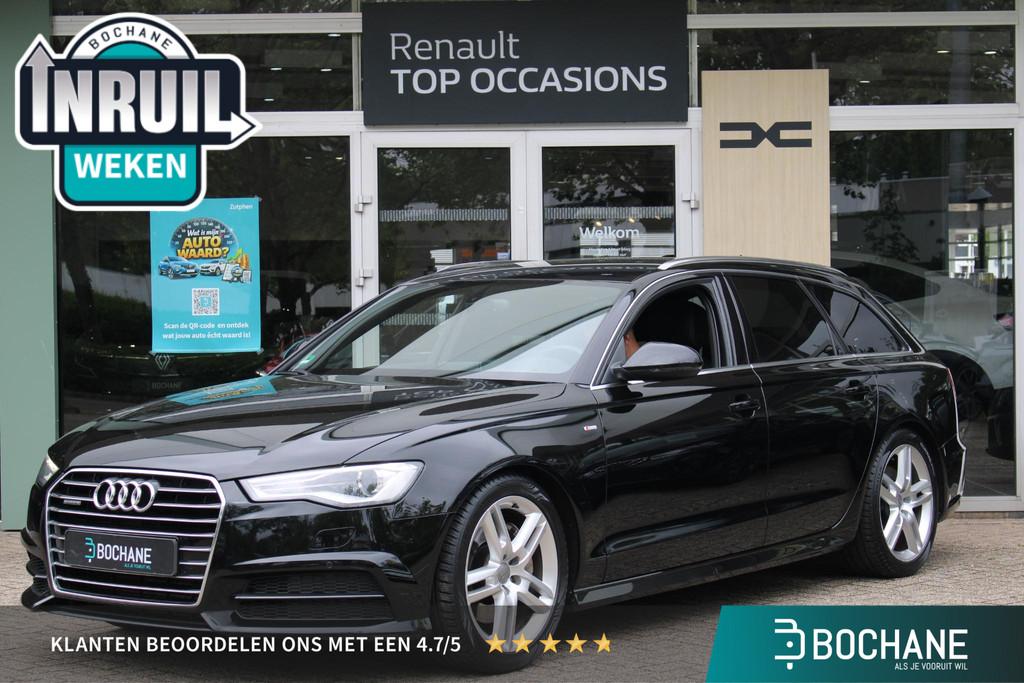 Audi A6 Avant 2.0 TFSI quattro S line Trekhaak 1700 KG Trekg, Auto's, Audi, Automaat, Stof, Gebruikt, Zwart