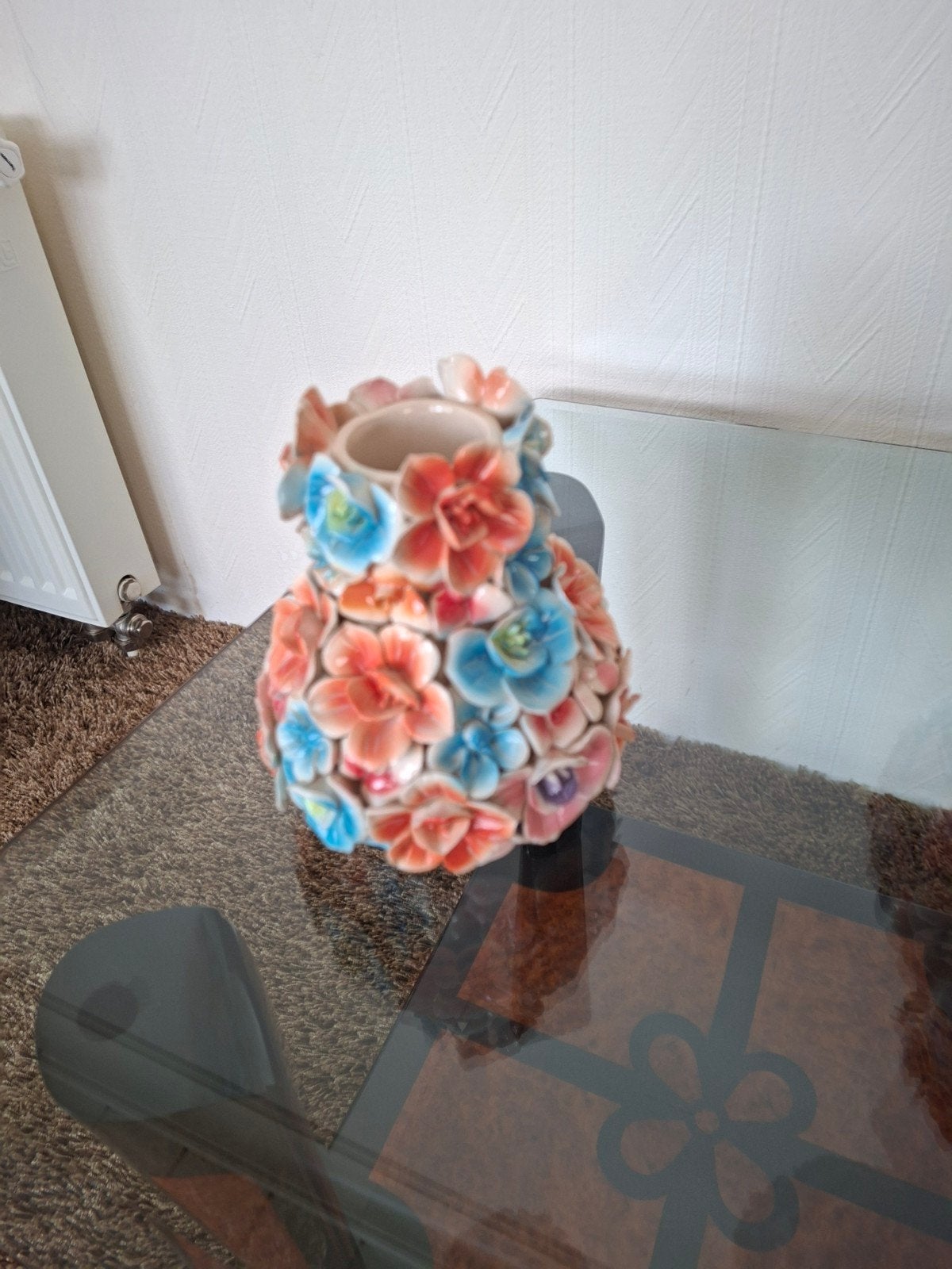 Prachtige bloemenvaas - Handgemaakt keramiek, Antiek en Kunst, Ophalen