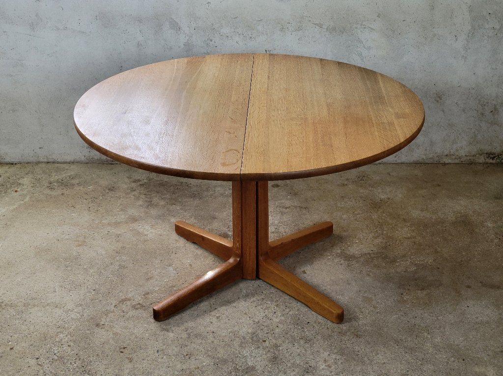 RY Møbler RY35 uitschuifbare eettafel in massief eiken, 1979, Gebruikt, 150 tot 200 cm, Eikenhout, Ophalen of Verzenden