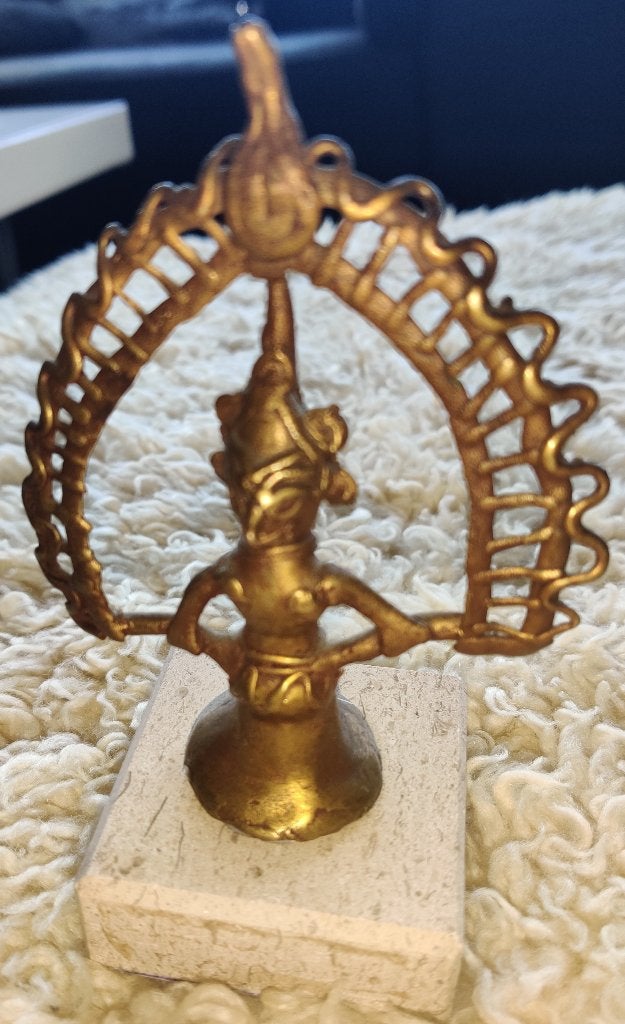 Dhokra Indiase godheid beeldje brons of messing?, Ophalen, Minder dan 20 cm, Overige materialen, Beeld
