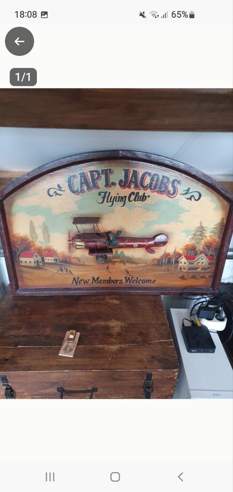 wandbord 3 d jaren 70  bijna meter breed, Ophalen, Zo goed als nieuw