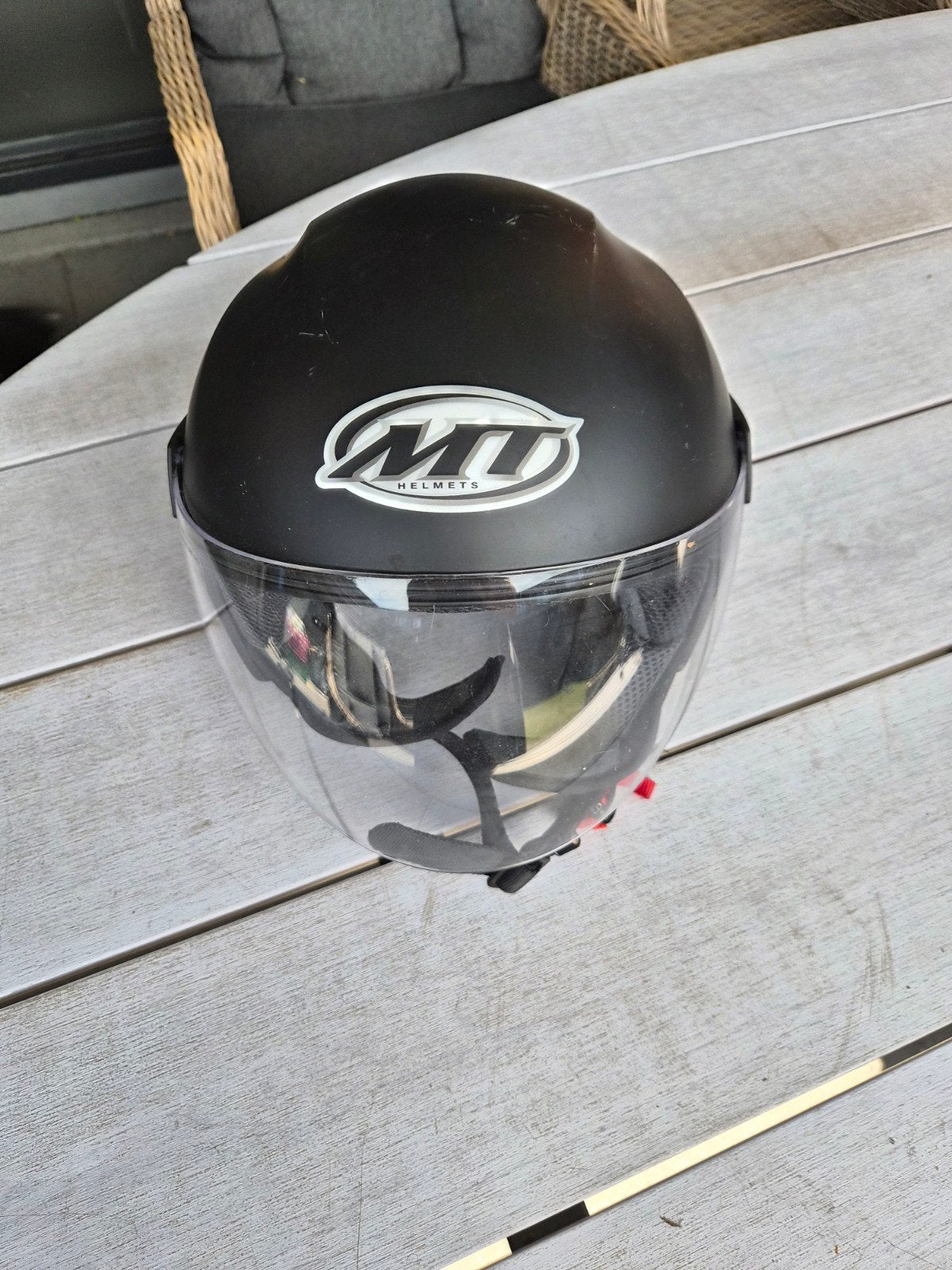 MT Helmets Scooterhelm Maat XL - Zwart, Ophalen, Gebruikt, Extra large of groter, MT Helmets