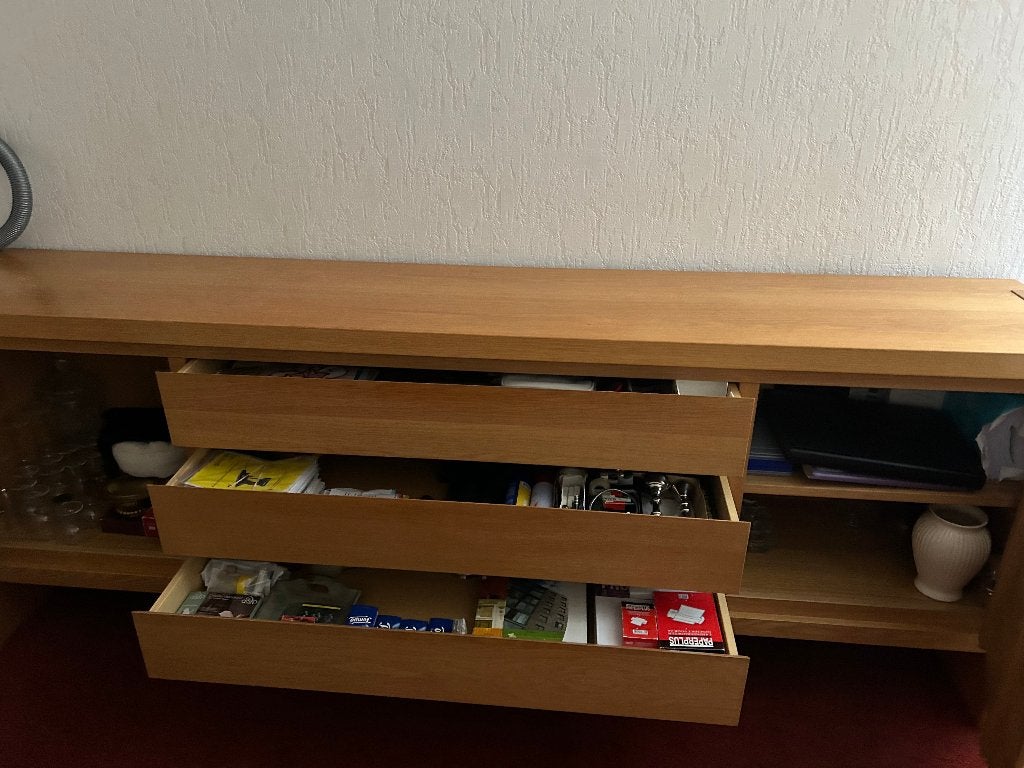 Eiken kleur 35 dressoirkast, Huis en Inrichting, Kasten | Dressoirs, Ophalen, Gebruikt, 75 cm of meer, Eikenhout