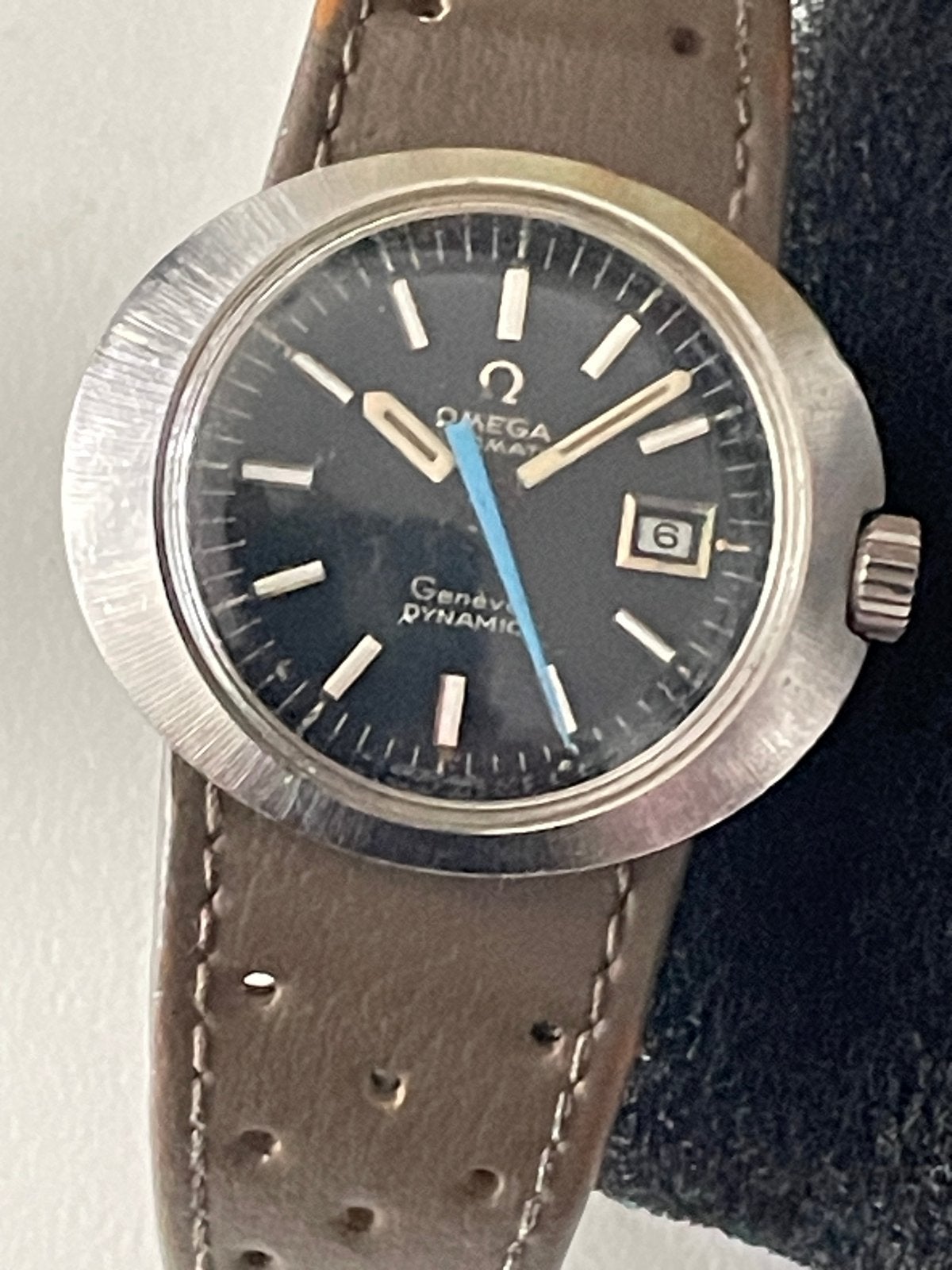 Omega Genève Dynamic Dames Polshorloge - Vintage Staal, Staal, Met bandje, Verzenden, Polshorloge