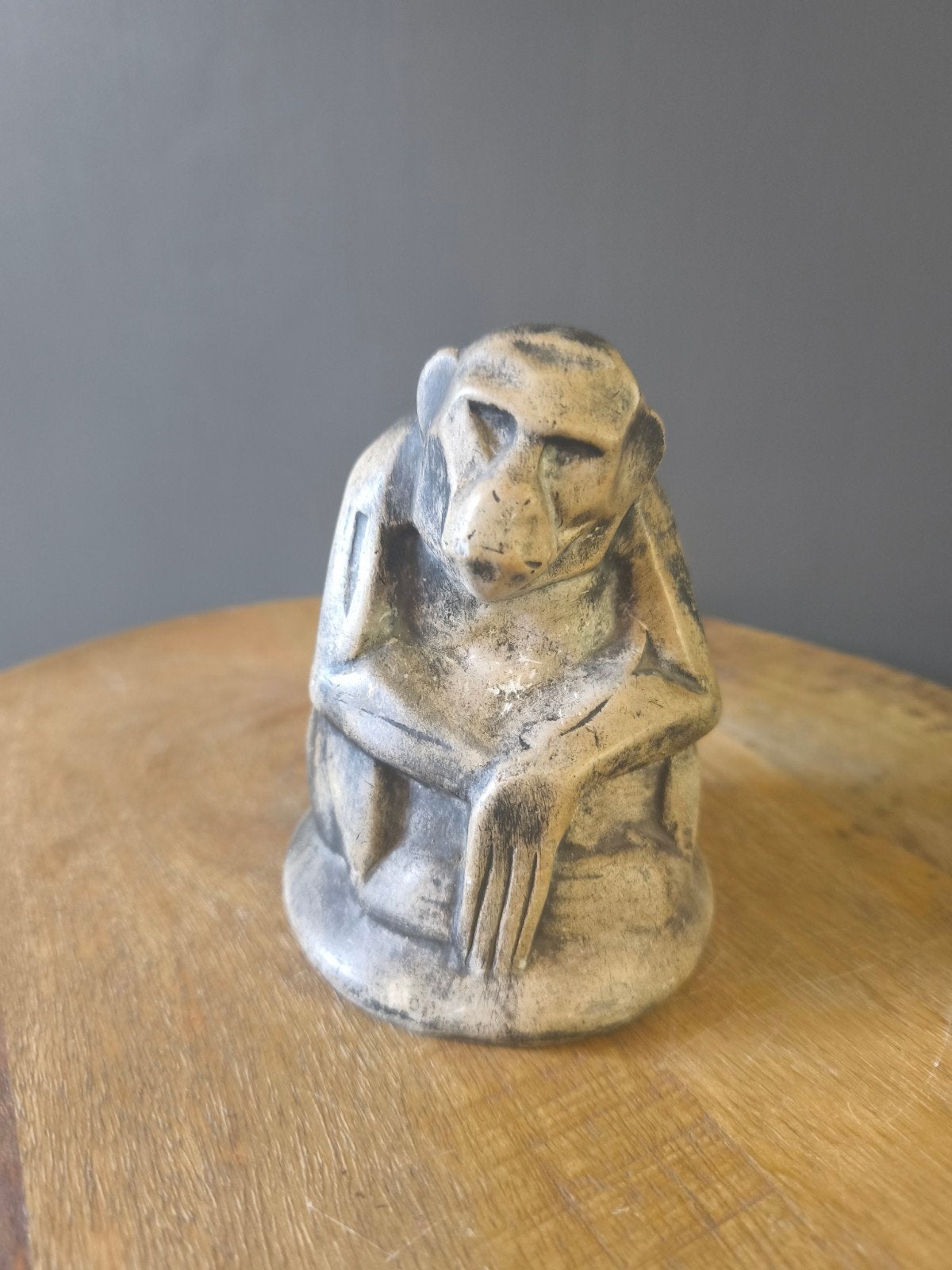 Art Deco Aap Beeldje, Gips, gesigneerd A.H. Le marchand, Ophalen of Verzenden