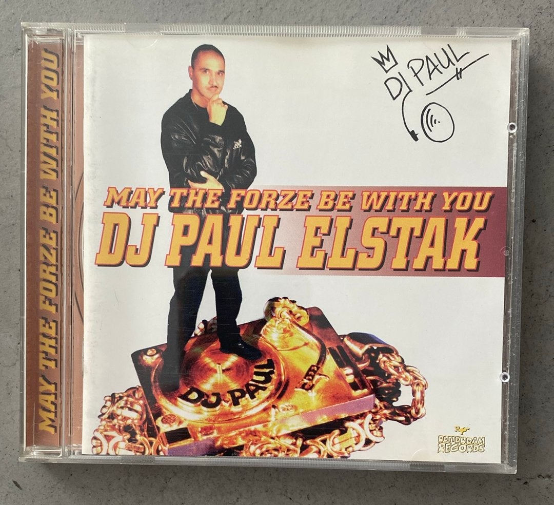 DJ Paul Elstak  + handtekening  • May the forze be with you, Gebruikt, Hardcore, Ophalen of Verzenden, Gesigneerd