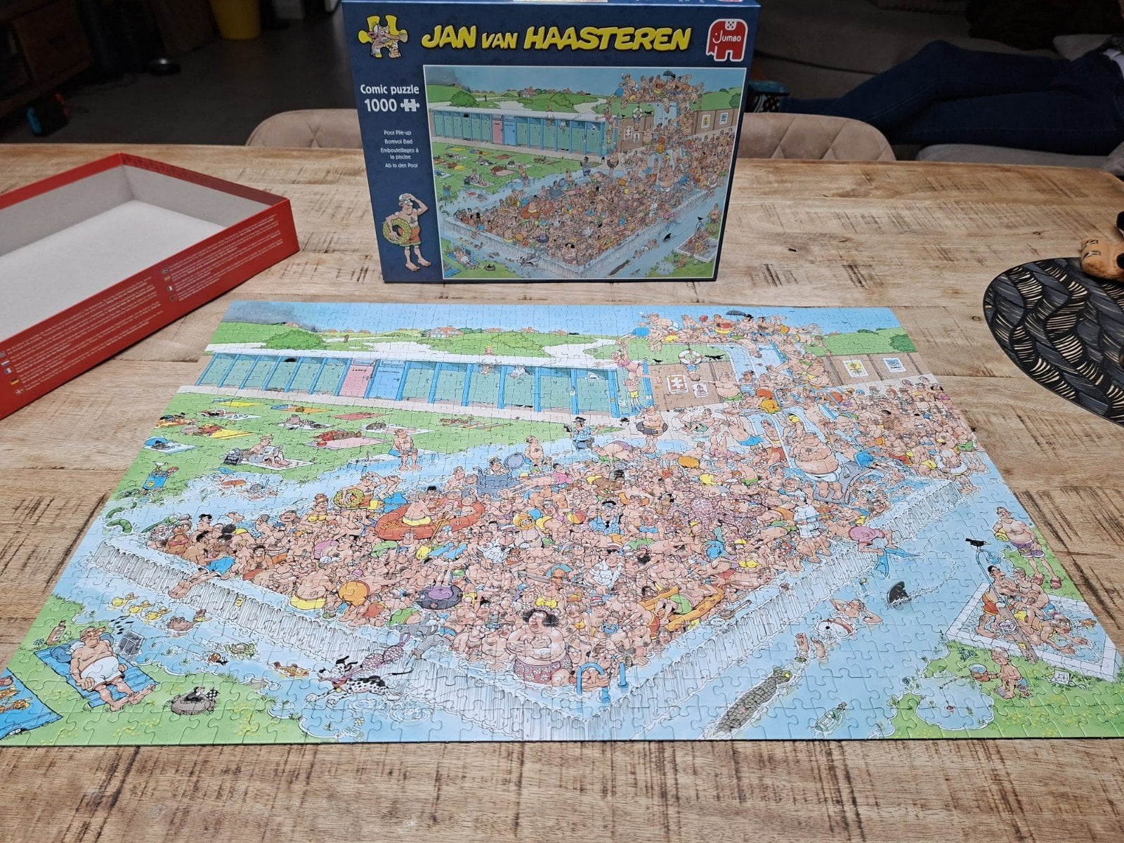 Jan van Haasteren puzzel * Bomvol bad, Ophalen of Verzenden, 500 t/m 1500 stukjes, Zo goed als nieuw, Legpuzzel