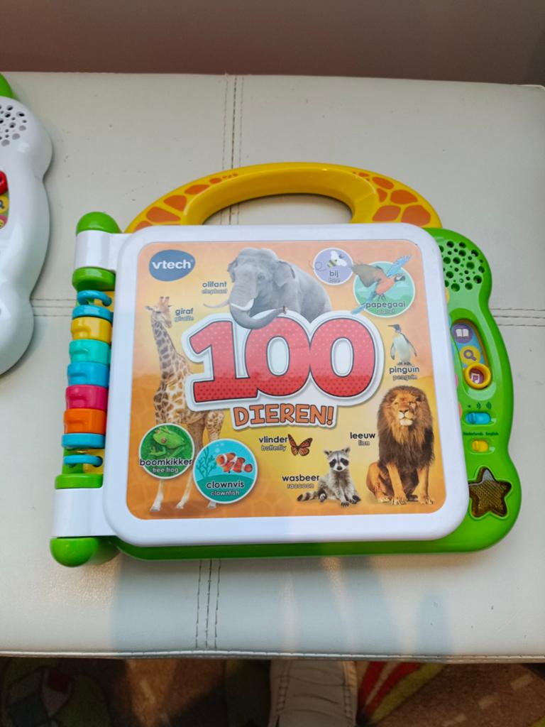 VTech Interactief Boek 100 Dieren, Kinderen en Baby's, Speelgoed | Vtech, Ophalen of Verzenden, Gebruikt, 6 maanden tot 2 jaar
