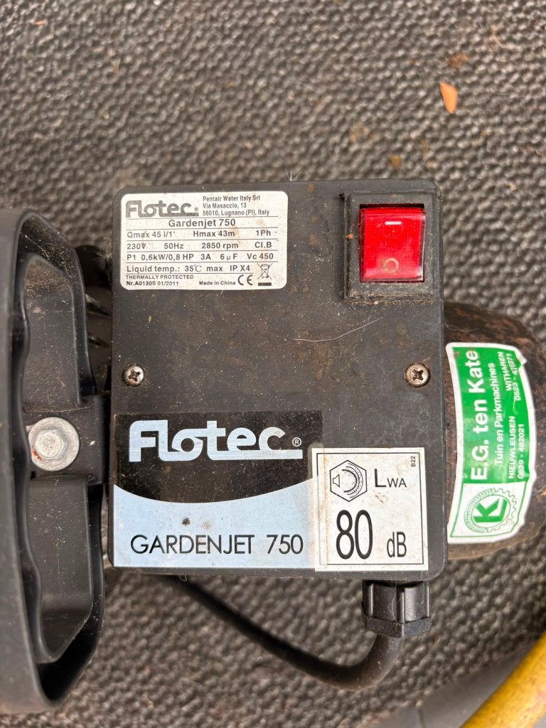 Pentair | Flotec | Gardenjet 750, Tuinpomp, 2700 liter/uur, Ophalen of Verzenden, Gebruikt, Elektrisch, Overige typen