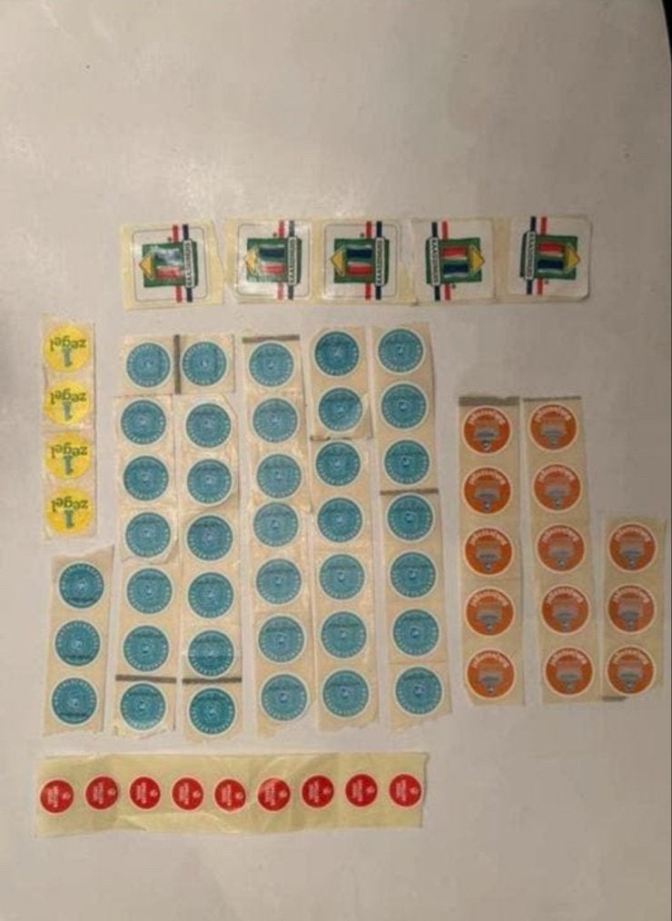 oude spaarzegels uit een vergeten la, Hobby en Vrije tijd, Spaarzegeltjes, Ophalen of Verzenden, Winkel, Super of Benzinepomp