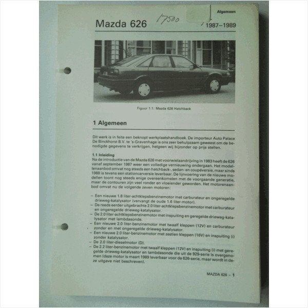 Mazda 626 Vraagbaak losbladig 1987-1989 #1 Nederlands, Ophalen of Verzenden, Gelezen, Mazda
